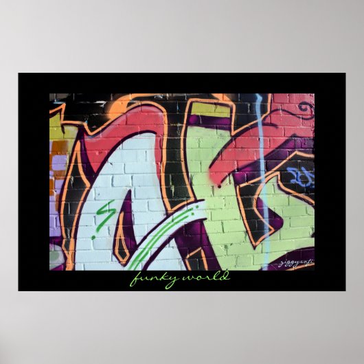 poster met een funky graffiti (Voorkant)