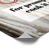 poster met een humoristisch citaat koken het zelf (Hoek)