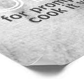 poster met een humoristisch citaat koken het zelf (Hoek)