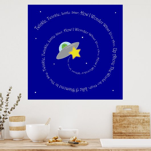 poster met een kleine ster (Keuken)