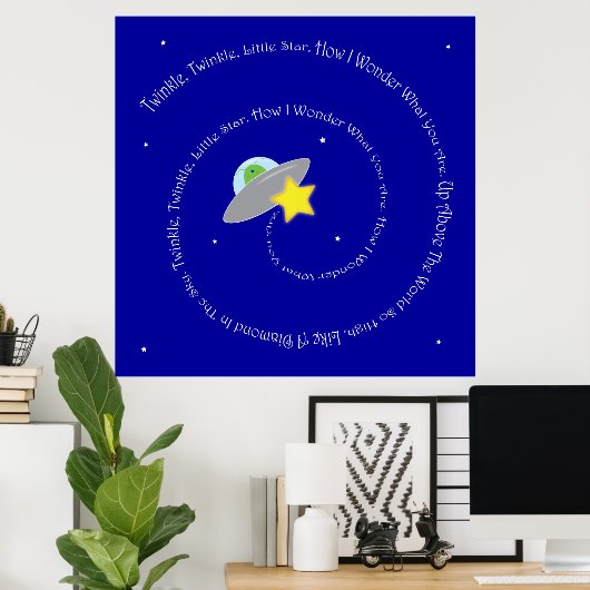 poster met een kleine ster (Thuiskantoor)