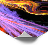 poster met een kruideniersvuur, fractaal fijn (Hoek)