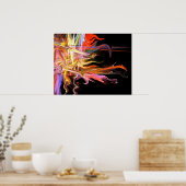 poster met een kruideniersvuur, fractaal fijn (Keuken)