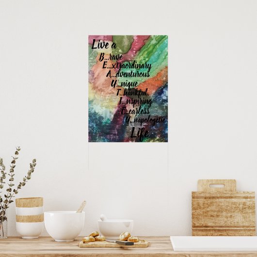 Poster met een mooi leven (Keuken)