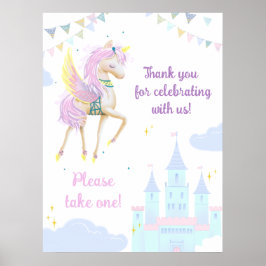 Poster met een schattige eenhoorn.