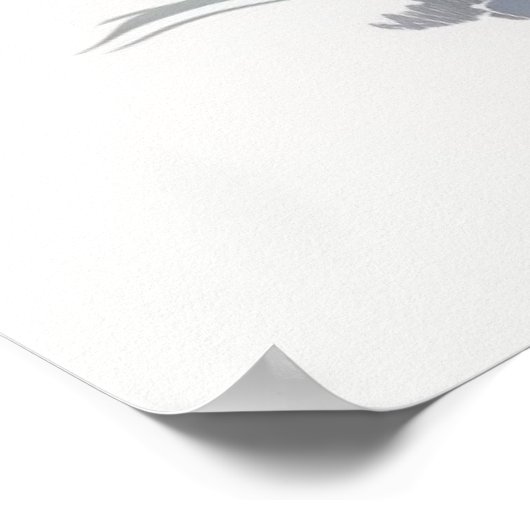 Poster met een schattige puppy die honkbal speelt (Hoek)