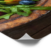 Poster met een vruchtensalade, met de voedselbenam (Hoek)