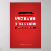 Poster met ernstige gevolgen/effect (Voorkant)