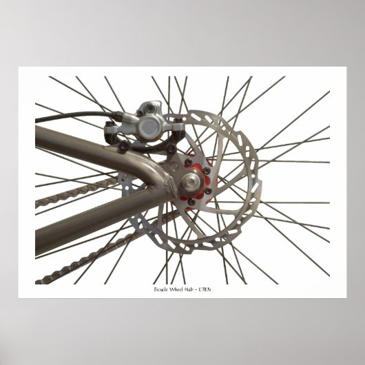 Poster met fietwielwielhub (Voorkant)