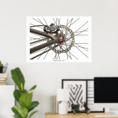 Poster met fietwielwielhub (Thuiskantoor)