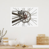 Poster met fietwielwielhub (Keuken)