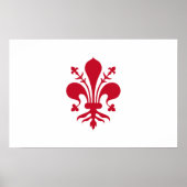 Poster met Florentijnse vlag, Toscane (Voorkant)
