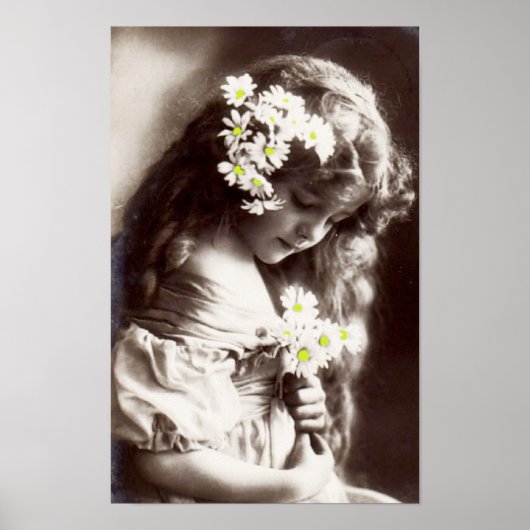 Poster met  foto van een jong meisje (Voorkant)