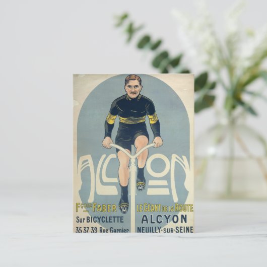 Poster met Francois Faber Briefkaart (Staand voorkant)