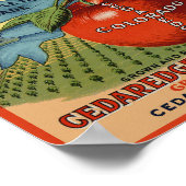 Poster met fruitkrattenlabel (Hoek)