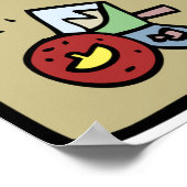 Poster met gebarsten bagage (Hoek)