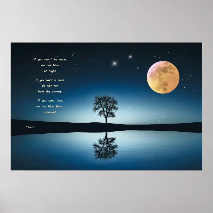 Poster Met Gedicht Van Rumi Zazzle Nl