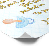 Poster met gedicht voor baby boy kinderkamer of sl (Hoek)