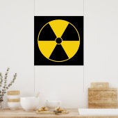 Poster met geel stralingssymbool (Keuken)