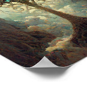 Poster met gekantelde Fantasy Art (Hoek)