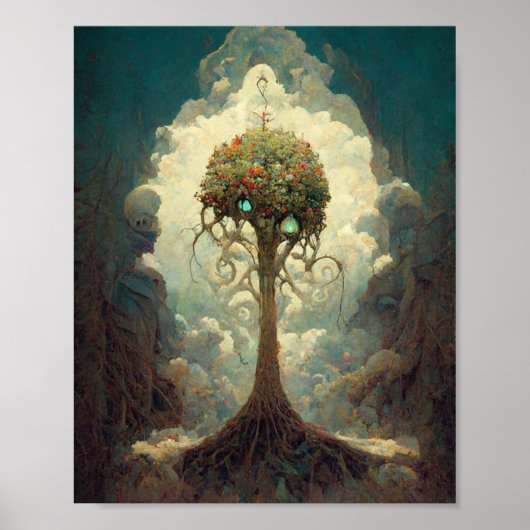 Poster met gekantelde Fantasy Art (Voorkant)