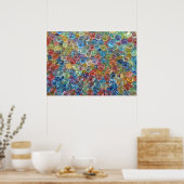 poster met gekleurde glazen kralen (Keuken)