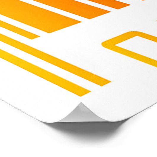 Poster met gekleurde streepjescode (Hoek)