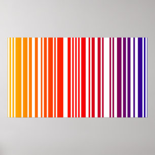 Poster met gekleurde streepjescode