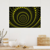 Poster met gele cirkels (Keuken)