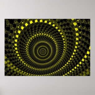 Poster met gele cirkels