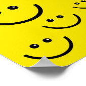 Poster met gele gezichtsscherven (Hoek)