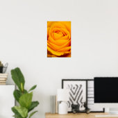 Poster met gele roos bloem (Thuiskantoor)