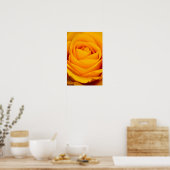 Poster met gele roos bloem (Keuken)