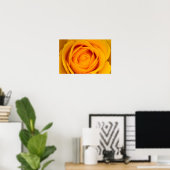 Poster met gele roos bloem (Thuiskantoor)