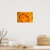 Poster met gele roos bloem (Keuken)
