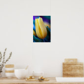 Poster met gele tulpenbloem (Keuken)