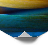Poster met gele tulpenbloem (Hoek)