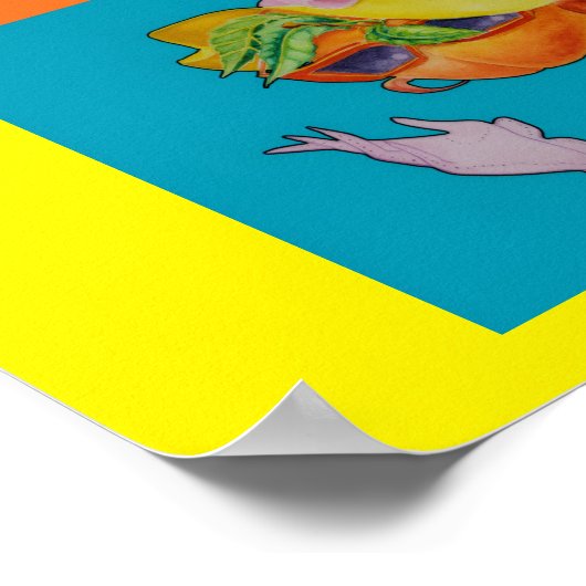 POSTER MET GEMENGDE FRUIT PERSOONLIJKHEID (Hoek)