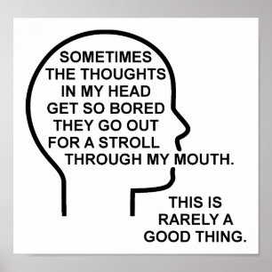 Poster met gestreden gedachten