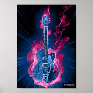 Poster met gitaar overnemen