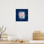 Poster met gladde zeiltocht vanaf hier Muurkunst (Keuken)