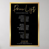 Poster met Glam Hair Stylist Black & Gold Price Li (Voorkant)
