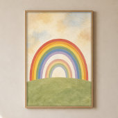 Poster met Gouache Boho Kunst van Double Rainbow H