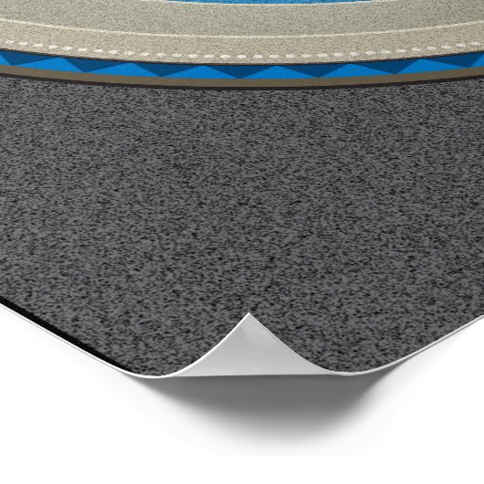 Poster met grijze achtergrond van Sky Snake (Hoek)