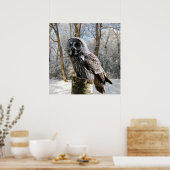 poster met grijze onderzeese sneeuw (Keuken)