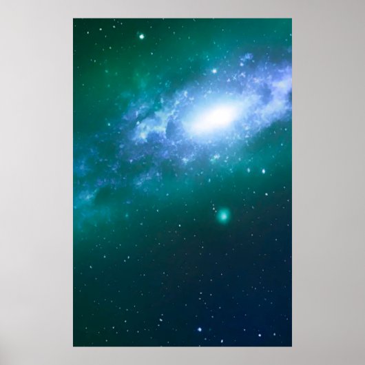 Poster met groene blauwdraaiende draaiing (Voorkant)