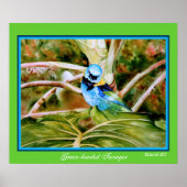 Poster met groene koppen voor Tanager Fine Art (Voorkant)