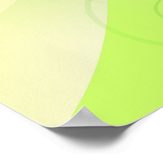 Poster met groene lebben (Hoek)