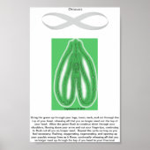 Poster met groene Psychic Flush (Voorkant)