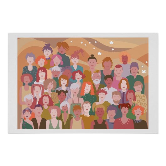 poster met groep mensen (Voorkant)